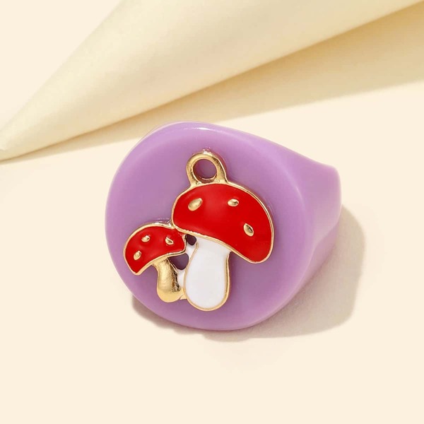 

Mushroom Decor Ring, Purple
