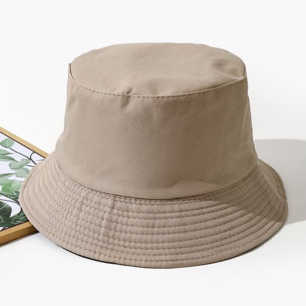 

Plain Reversible Bucket Hat, Khaki