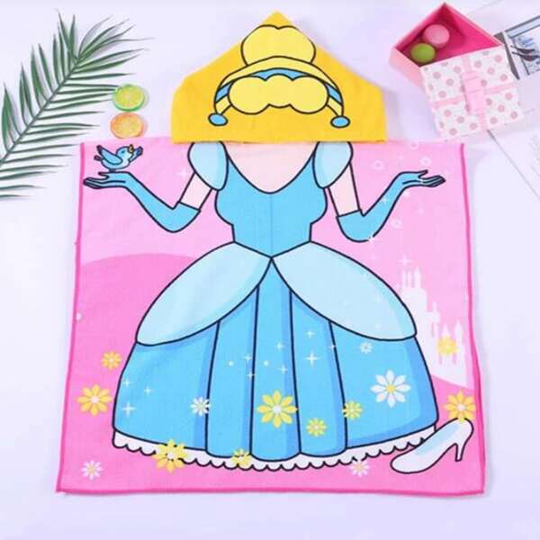 

Toddler Girls Cartoon Graphic Towel, Pink