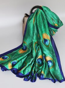 1 pieza Elegante y moderna bufanda gráfica de moda para mujeres, hombres, niños y niñas, regalos ideales en forma de bandana, diadema o cinta para el cabello para complementar tu look - Verde - Ver 1