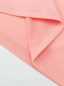 SHEIN Young Girl 3 Packs Cartoon And Letter Graphic Tee - Multicolor - View 5