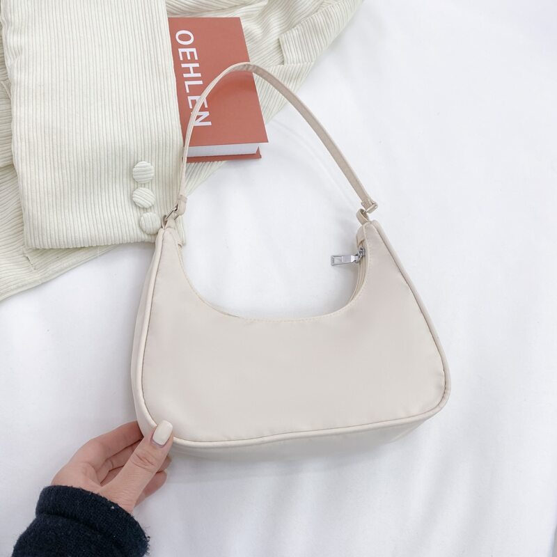 

Solid Baguette Bag, Beige