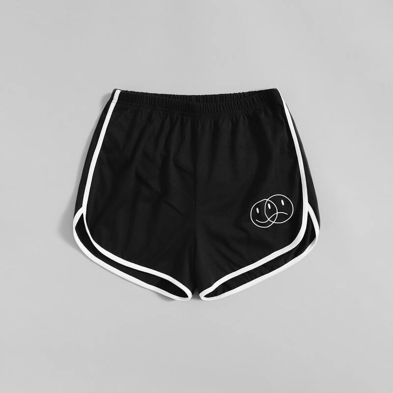 

Graphic Dolphin Shorts, Black
