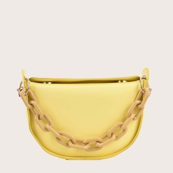 

Chain Satchel Bag, Yellow