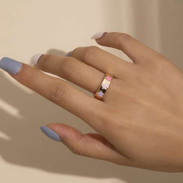 

Star Pattern Ring, Multicolor
