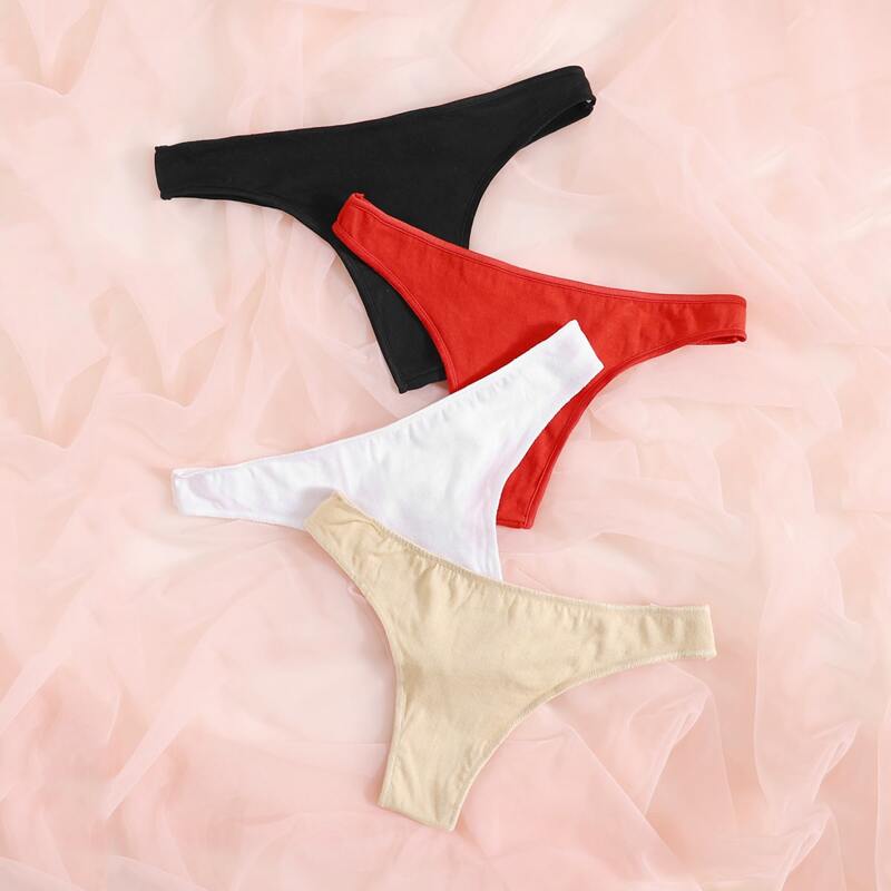 

4pack Solid Panty Set, Multicolor