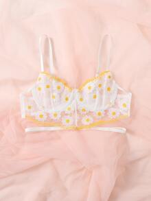 ROMWE 刺綉花卉印花女士性感內衣 - 彩色 - 查看 2