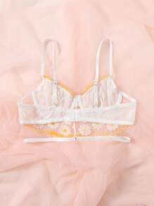 ROMWE 刺綉花卉印花女士性感內衣 - 彩色 - 查看 3