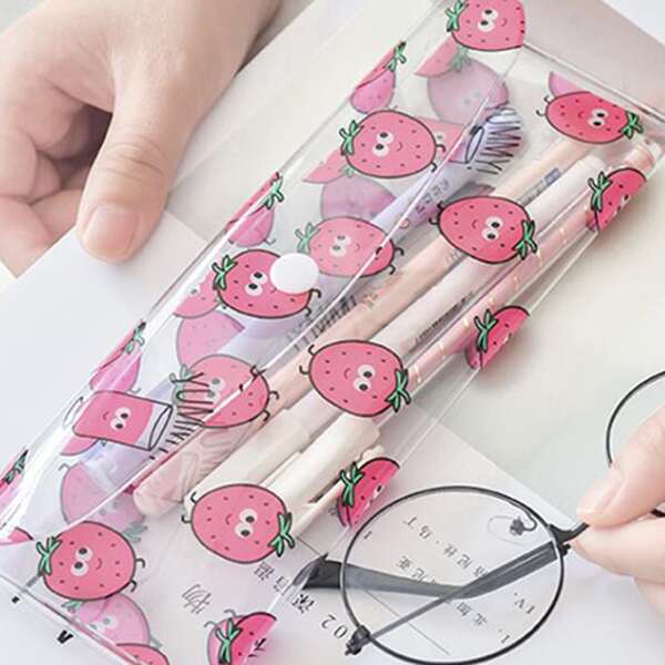 

1pc Fruit Print Random Pencil Bag, Multicolor
