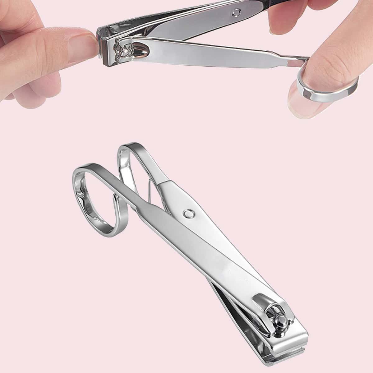 

1pc Solid Nail Clipper, Silver