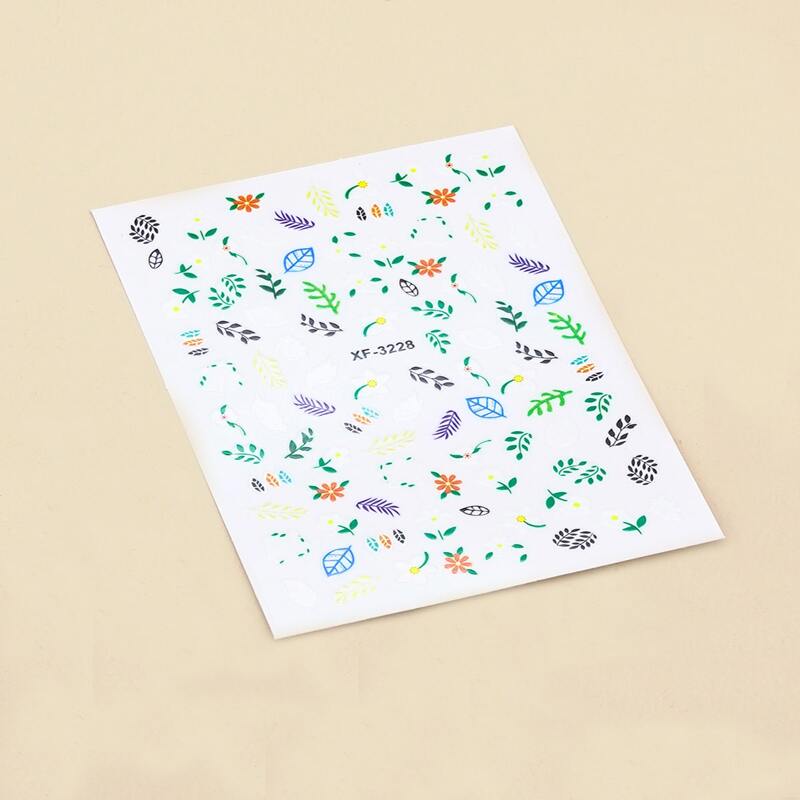 

1sheet Leaf Nail Art Sticker, Multicolor