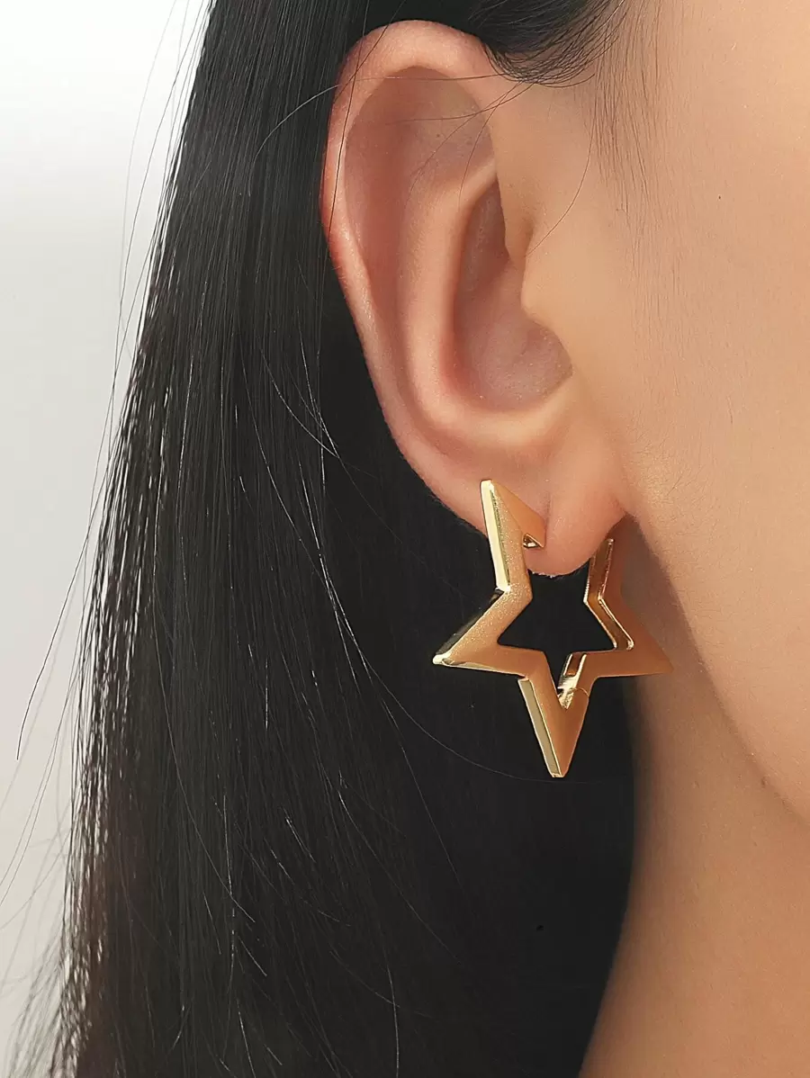 Hoa tai vòng trang trí sao - Vàng - Xem 1