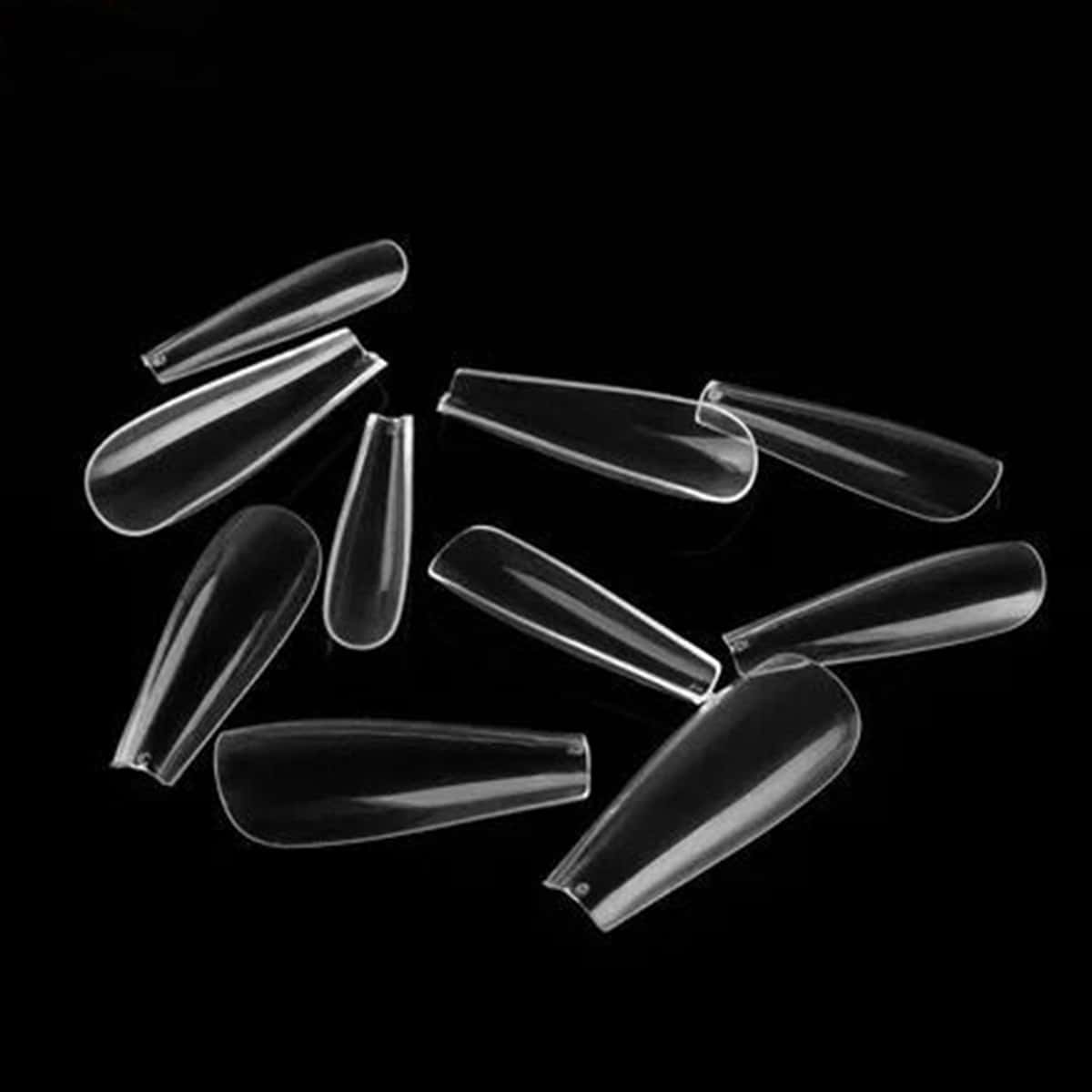 

100pcs Clear Fake Nail & 2pcs Nail File