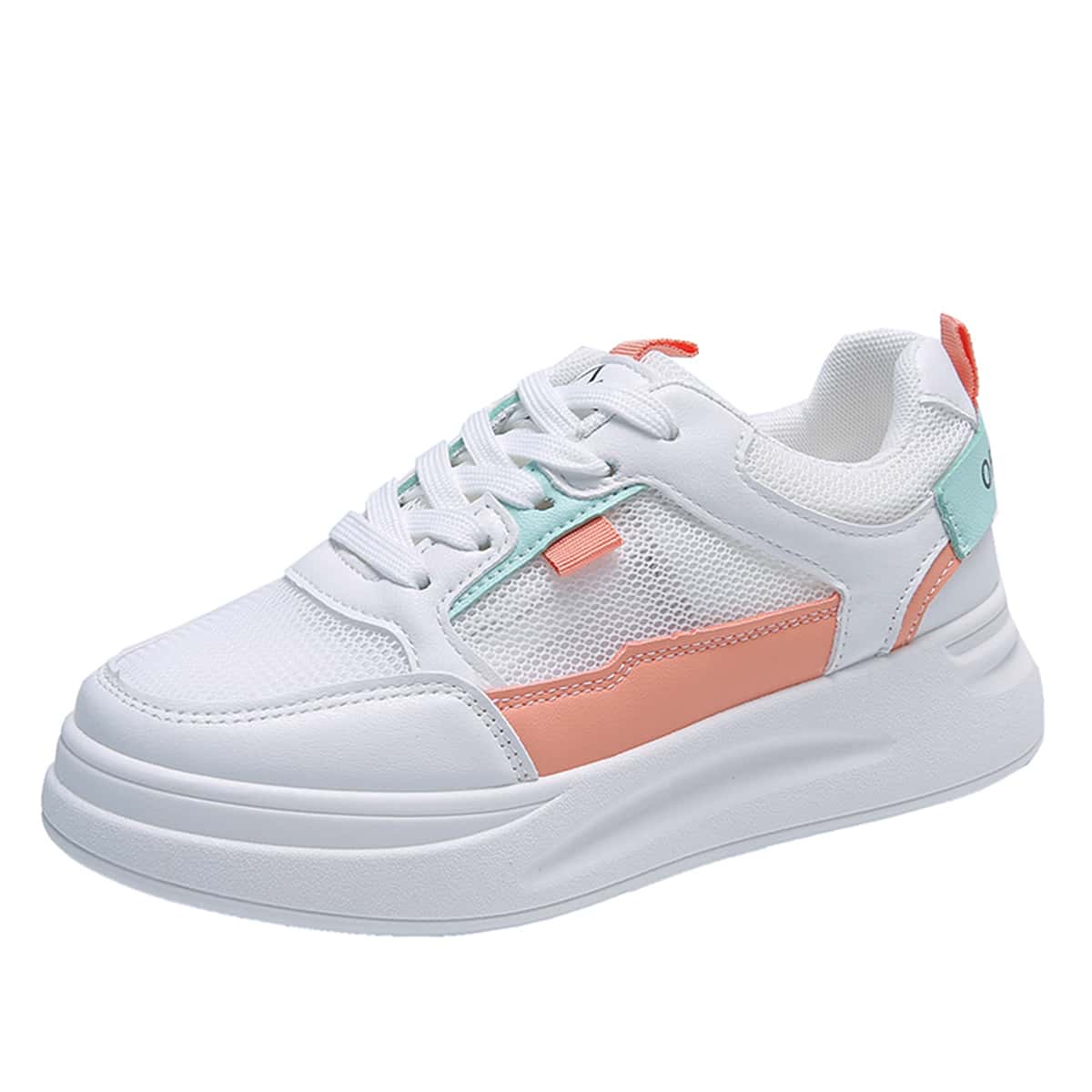

Lace-up Mesh Skate Shoes, White