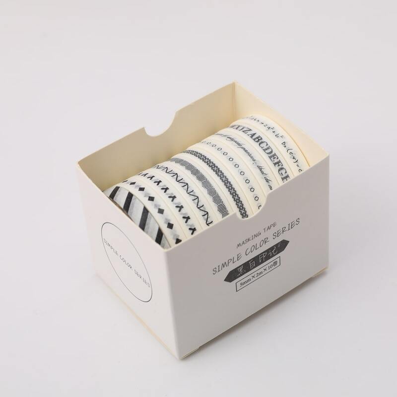 

10rolls Mixed Pattern Washi Tape, Multicolor