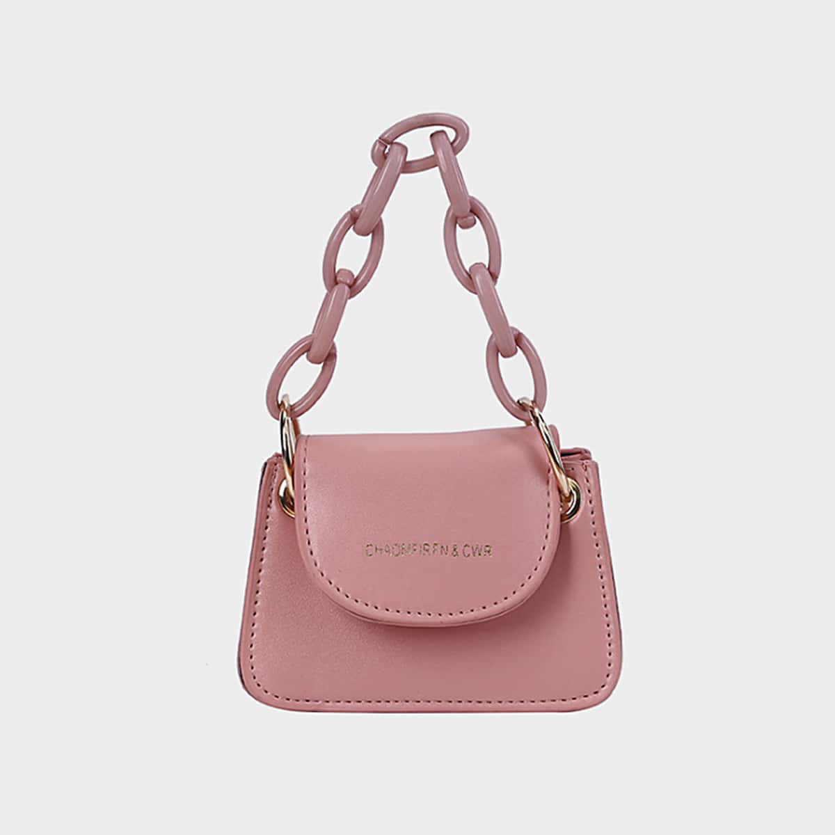 

Chain Decor Satchel Bag, Pink