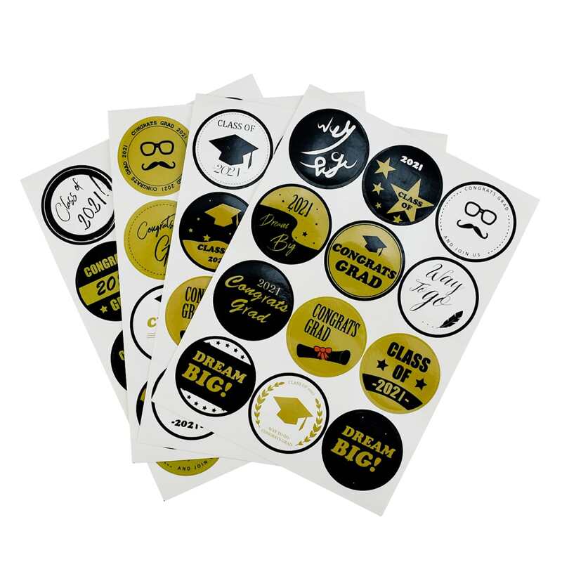 

4sheets Graduation Sticker, Multicolor