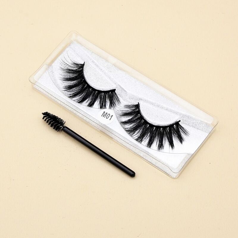 

1pair Volume Eyelashes & 1pc Brush, Black