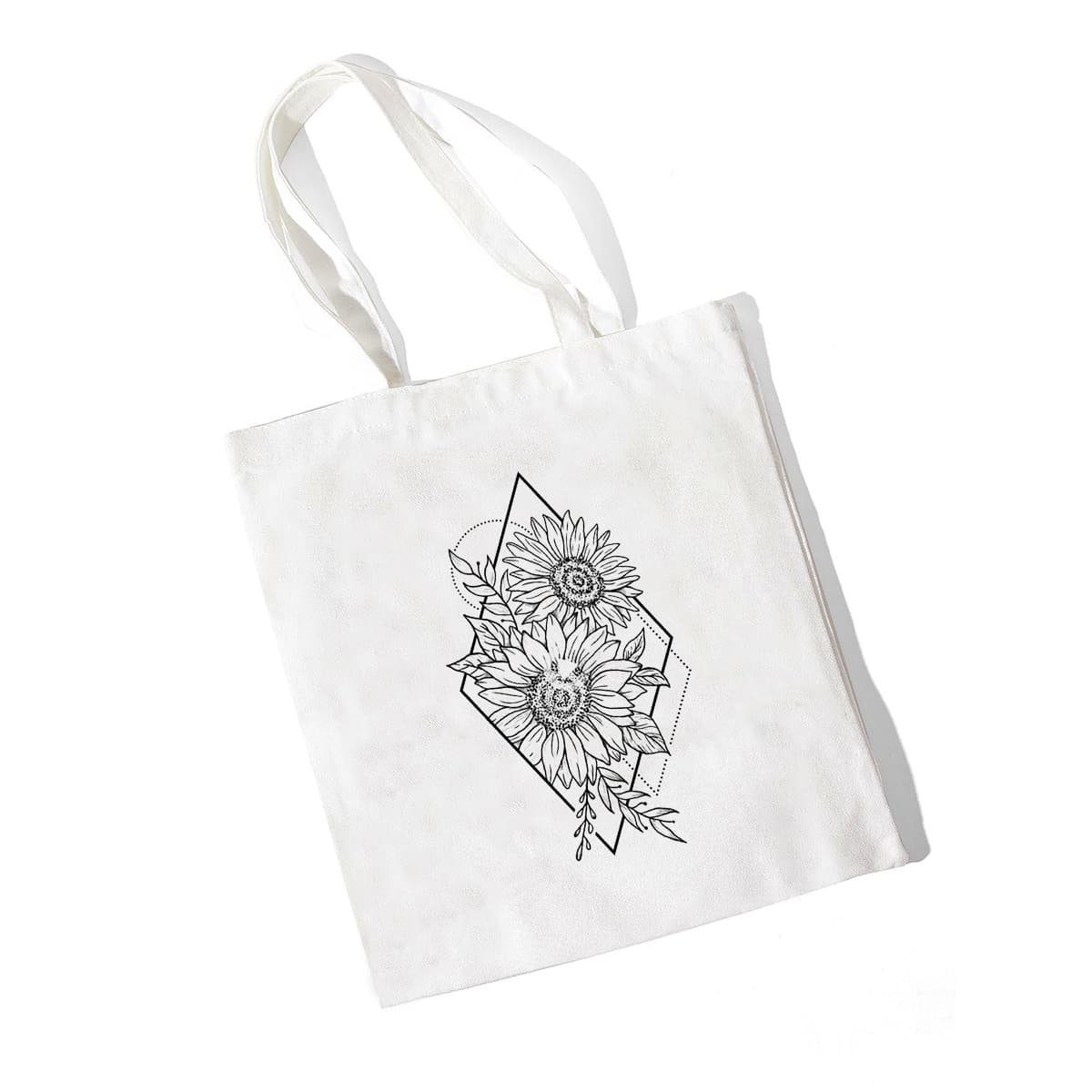 

Sunflower Tote Bag, White