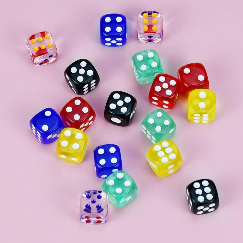 

12pcs Random Dice, Multicolor