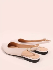 Point Toe Slingback Flats - Baby Pink - View 2
