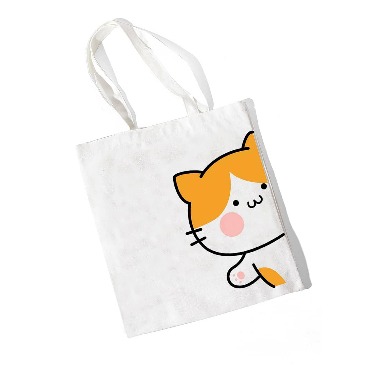 

Cartoon Tote Bag, White