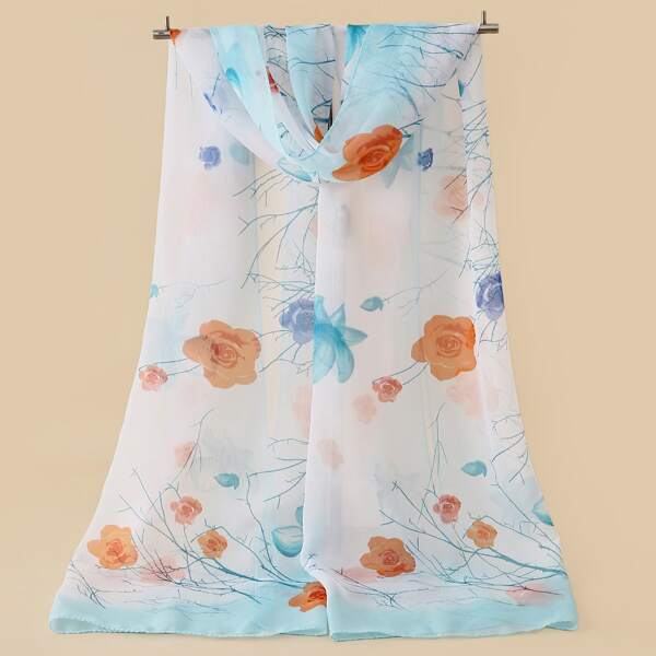 

Floral Print Scarf, Multicolor