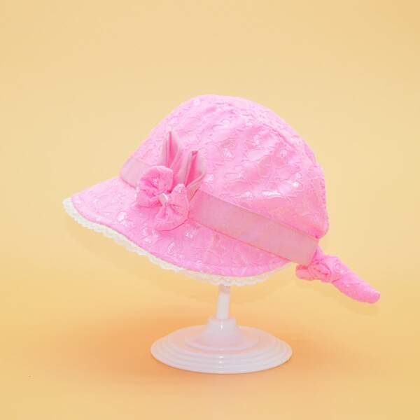 

Baby Bow Decor Hat, Pink