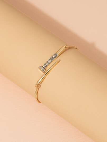 1 قطعة سوار من سبيكة وخرز قابل للتعديل مع تصميم برشام وخرز مرصع باللؤلؤ، بطراز أوروبي وأمريكي للنساء، مناسب للارتداء اليومي والهدايا المناسبة للأعياد