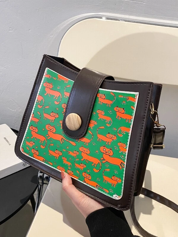 Sac A Bandouliere Avec Motif Chat Mode En Ligne Shein France