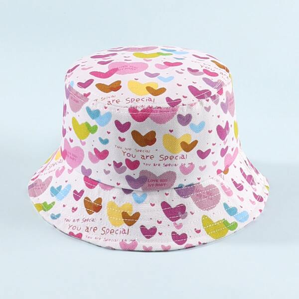 

Toddler Boys Heart Print Bucket Hat, Multicolor