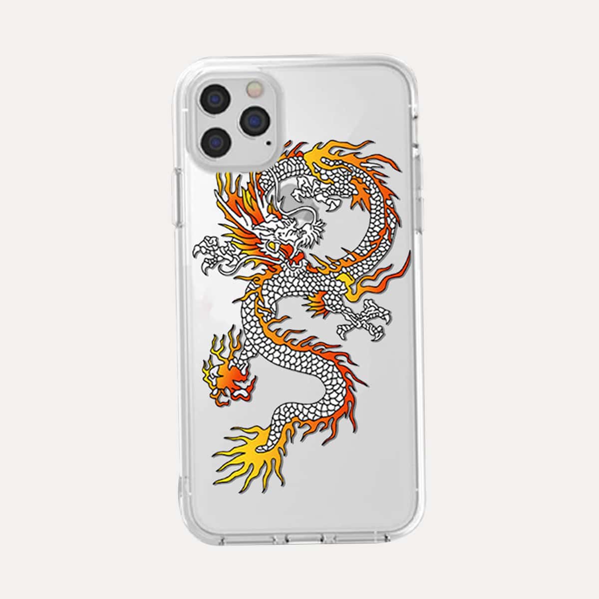

Dragon Clear Phone Case, Multicolor