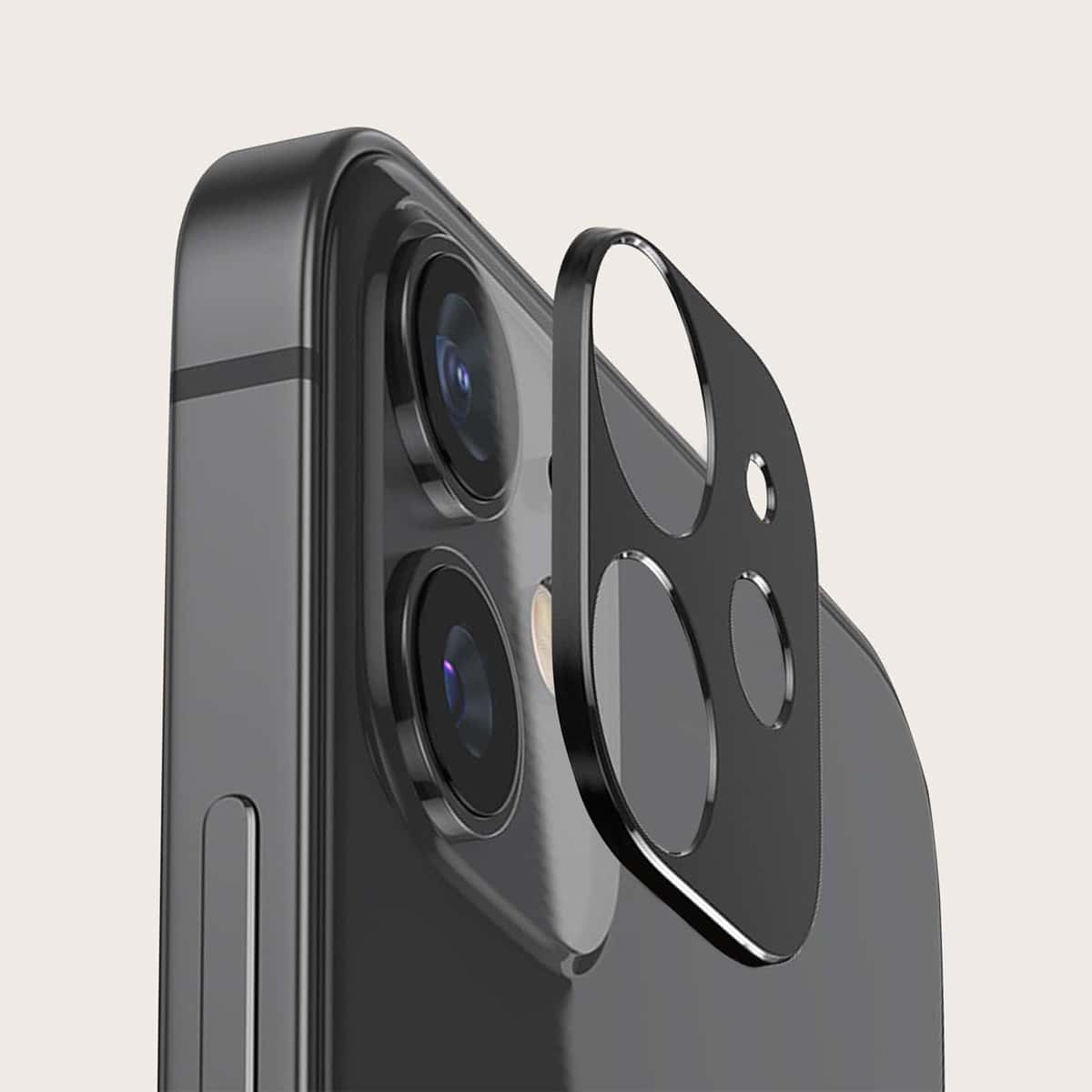 

1pc Phone Camera Lens Protector, Black