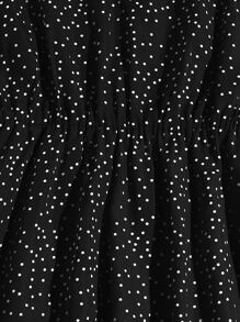 Soleia Polka Dot Cami Dress - Black - View 5