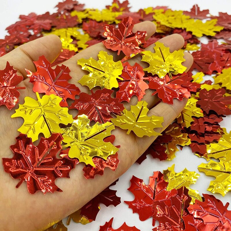 

100pcs Maple Leaf Party Confetti, Multicolor