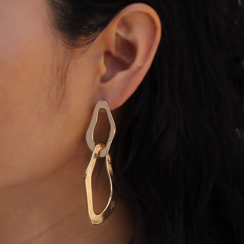 

Minimalist Drop Earrings, Gold