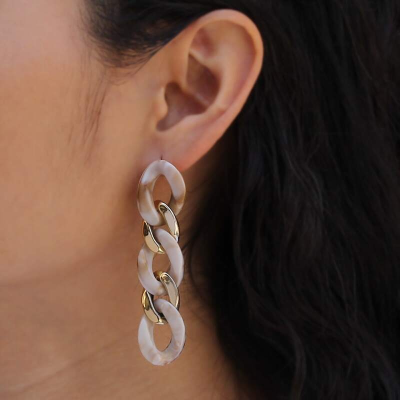 

Chain Drop Earrings, Multicolor