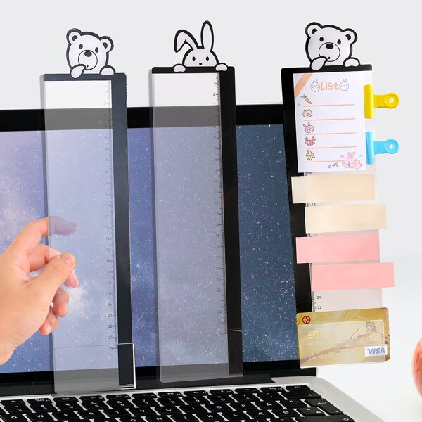 

1pc Cartoon Design Random Message Board, Clear