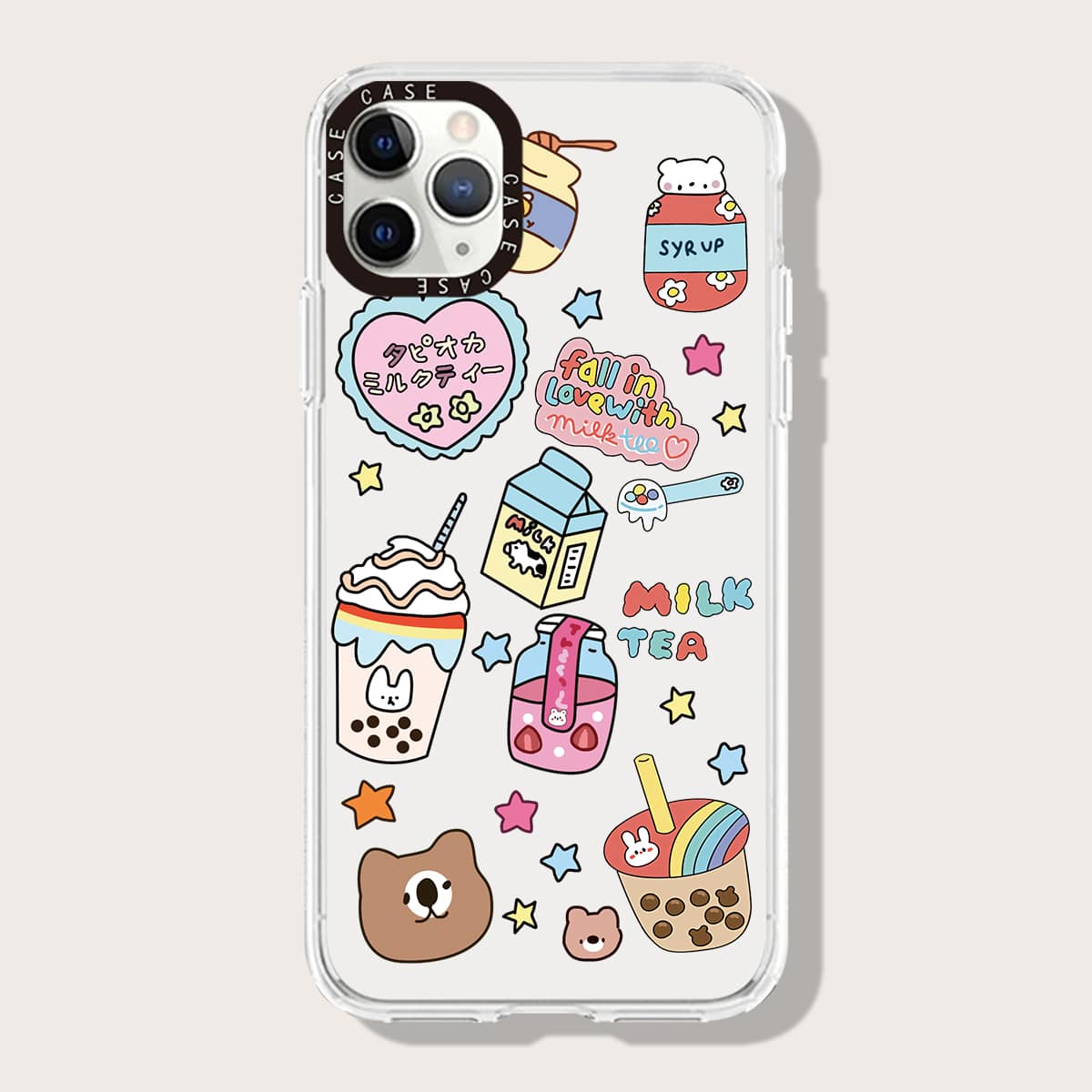 

Cartoon Graphic Phone Case, Multicolor