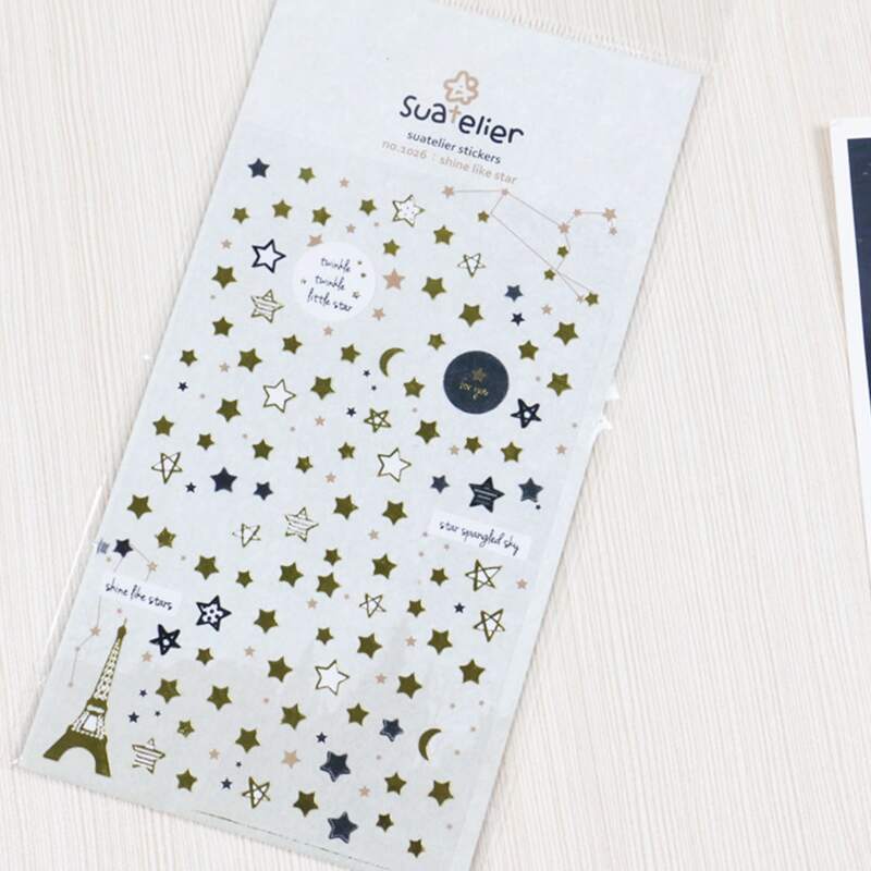 

1sheet Star Pattern Sticker, Multicolor