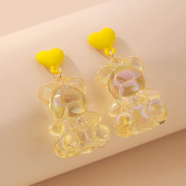 

Cartoon Animal Drop Earrings, Yellow