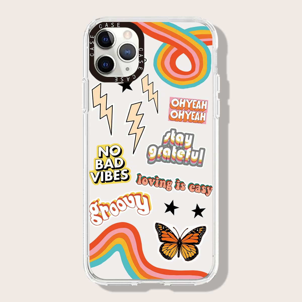 

Letter Graphic Phone Case, Multicolor