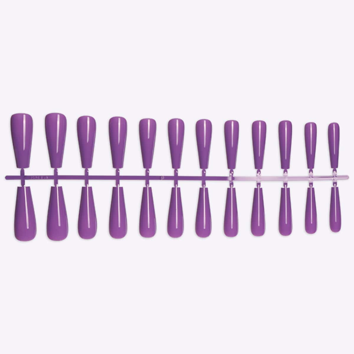 

24pcs Solid Fake Nail & 1sheet Tape & 1pc File, Purple