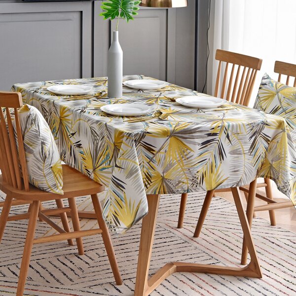 

Leaf Print Tablecloth, Multicolor