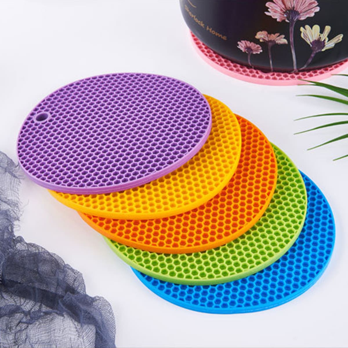 

1pc Random Silicone Insulation Pad, Multicolor