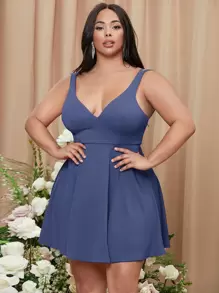 SHEIN Belle Plus Double Strap Dress