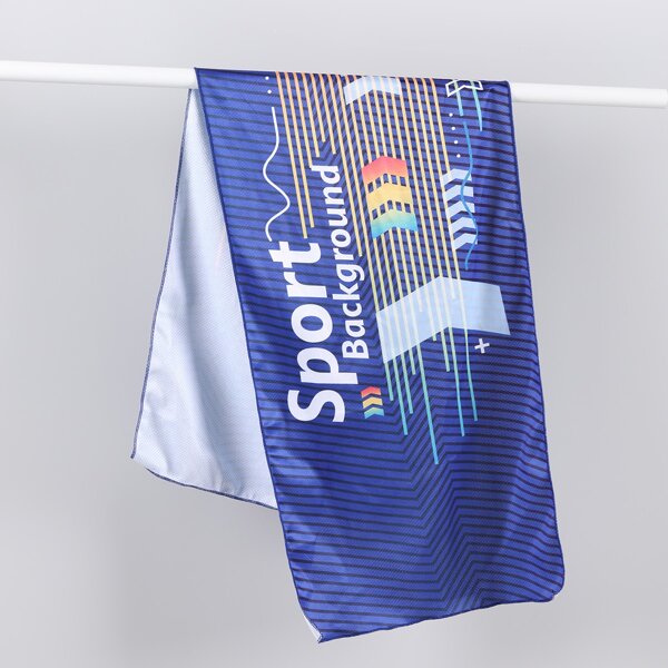 

Letter Graphic Sport Towel, Blue