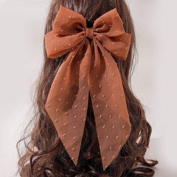 

Bow Hair Clip, Coffee