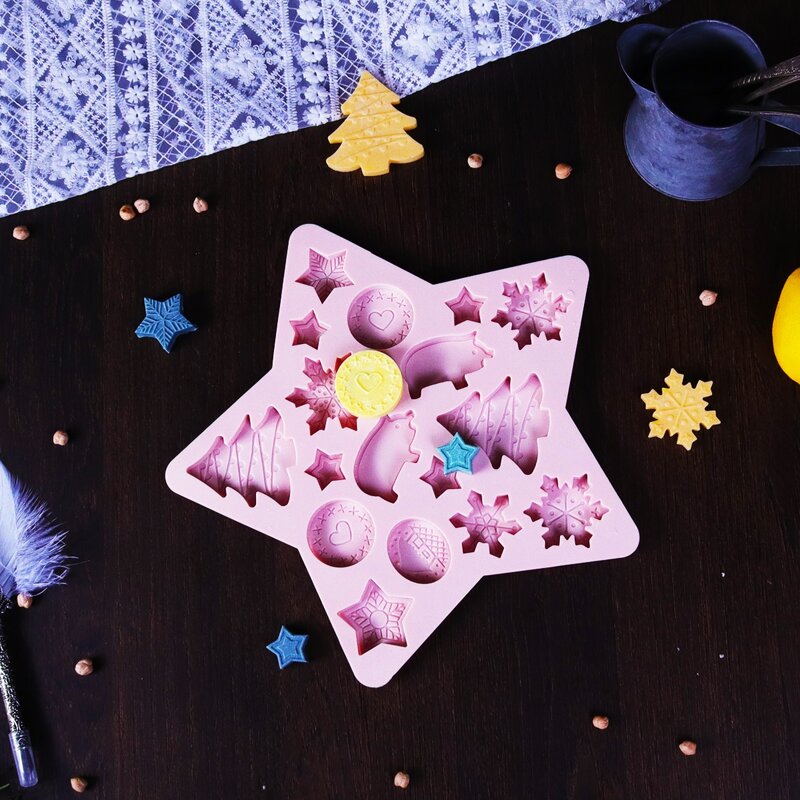 

1pc Christmas DIY Chocolate Mold, Pink
