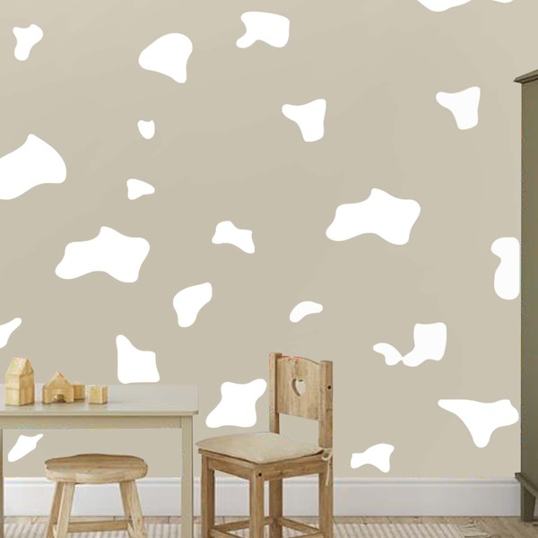 

Kids Cow Pattern Wall Sticker, White